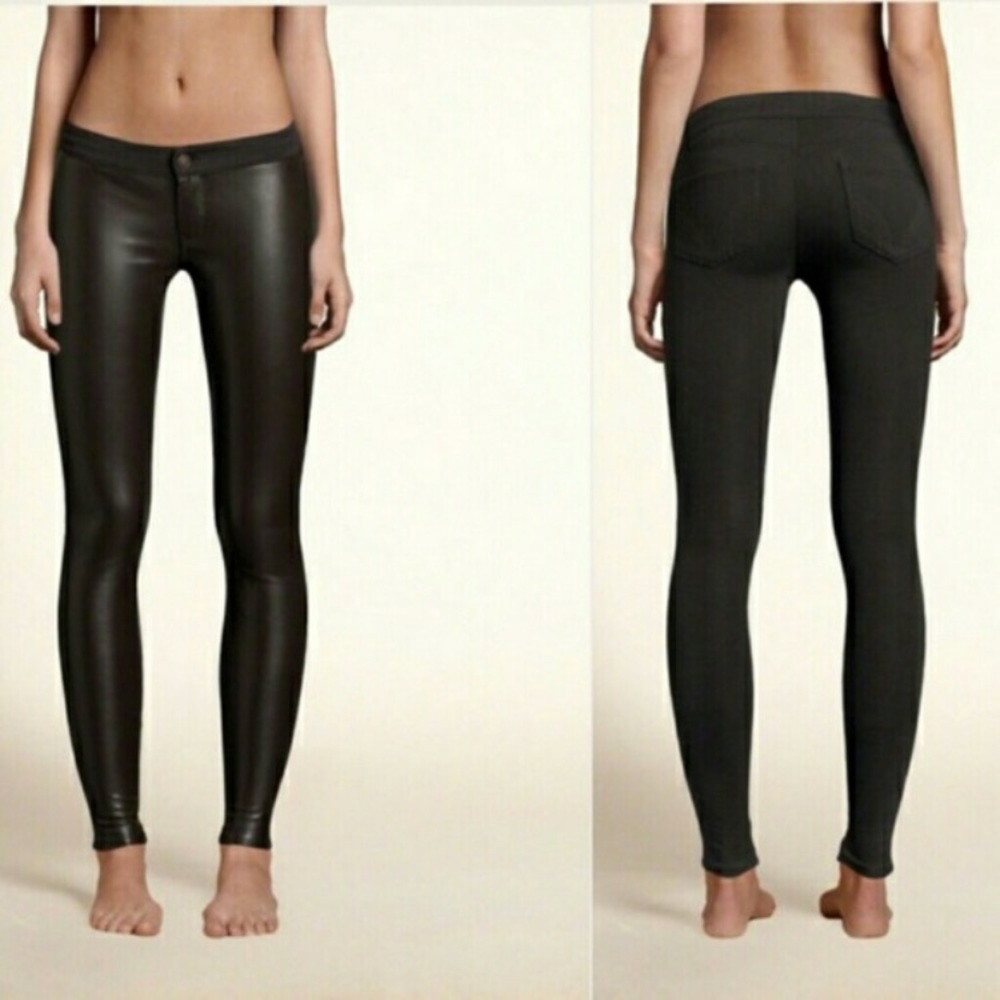 Hollister faux leather jeggings